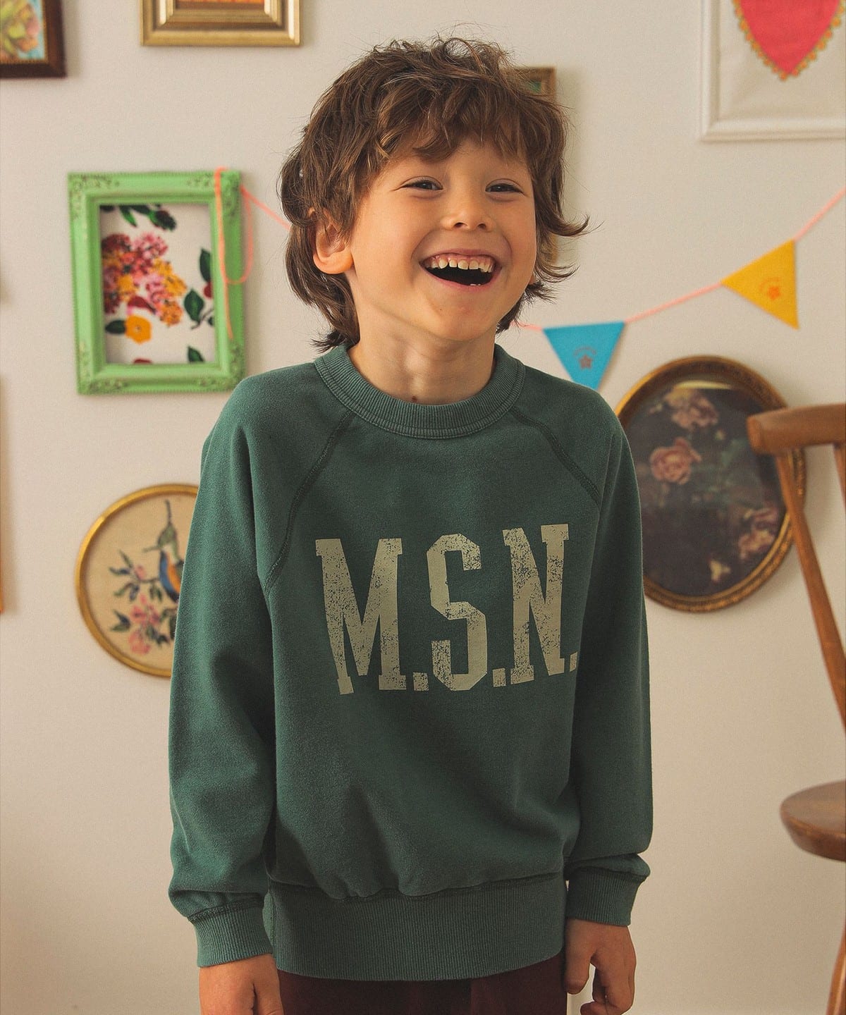 【別注】athletic wear MASON / プリント スウェット 2025FW(100 160cm) トップス グリーン 110 【別注】athletic wear MASON / プリント スウェット 2025FW(100 160cm) トップス グリーン 110