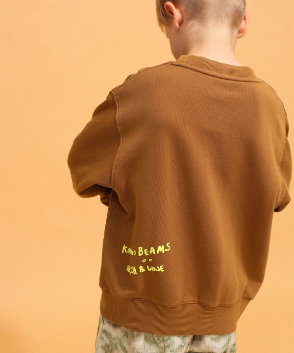 【+10%ポイントUP】【別注】ARCH&LINE / ロゴ スウェット プルオーバー 2026FW（100～145cm） Model：H118（cm）Size：M(115-125)