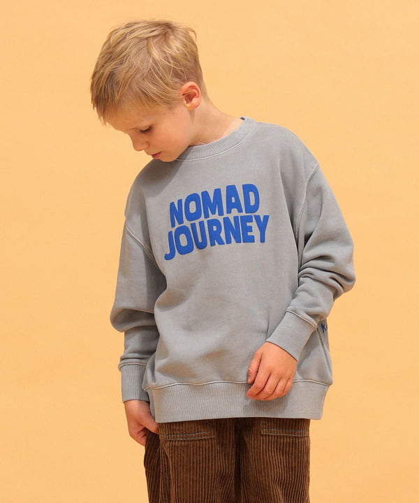【+10%ポイントUP】【別注】ARCH&LINE / ロゴ スウェット プルオーバー 2026FW（100～145cm） Model：H118（cm）Size：M(115-125)