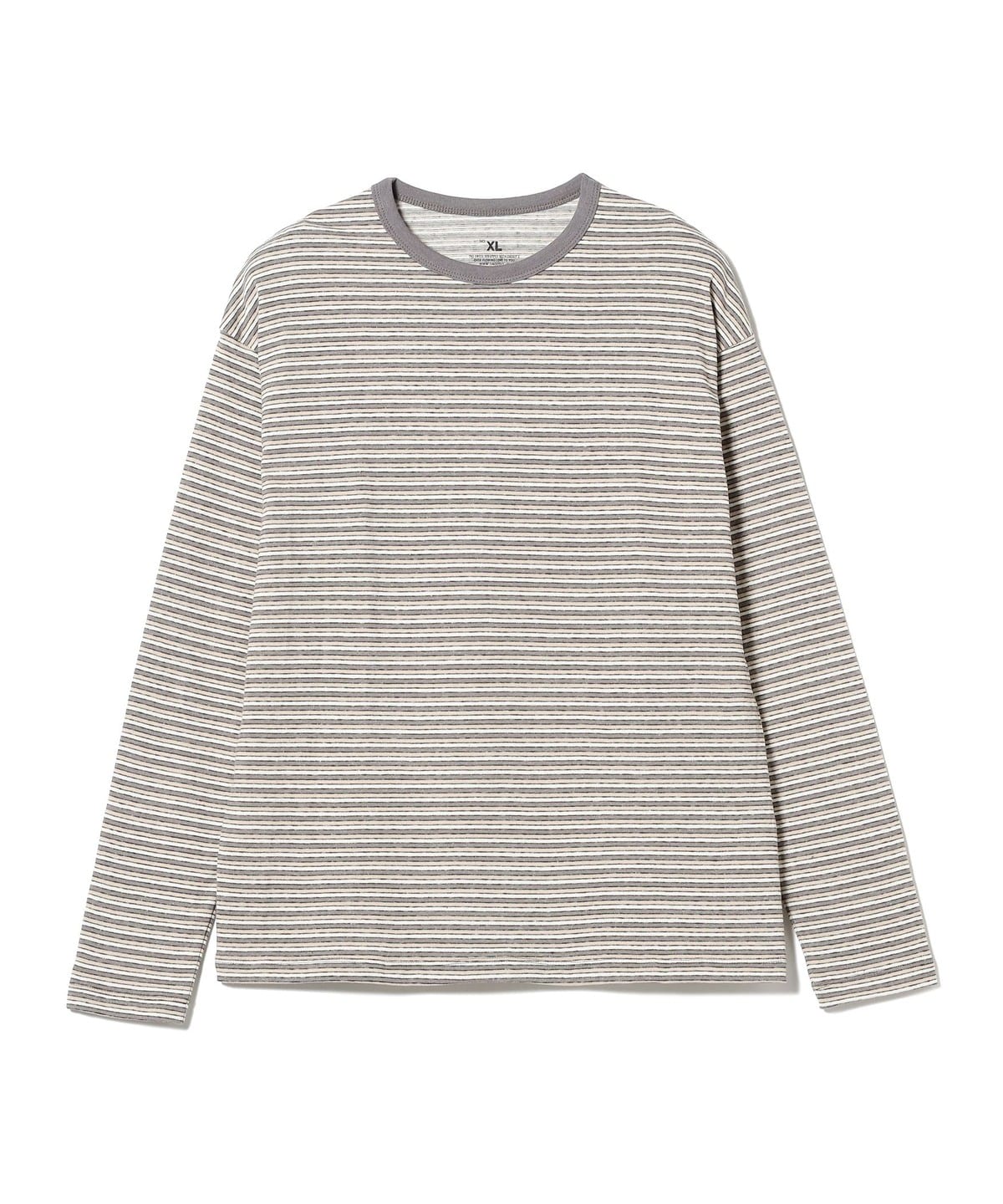 SMOOTHY スムージー / マルチボーダー 長袖 Tシャツ (90 160cm) Tシャツ・カットソー GREY S SMOOTHY スムージー / マルチボーダー 長袖 Tシャツ (90 160cm) Tシャツ・カットソー GREY S