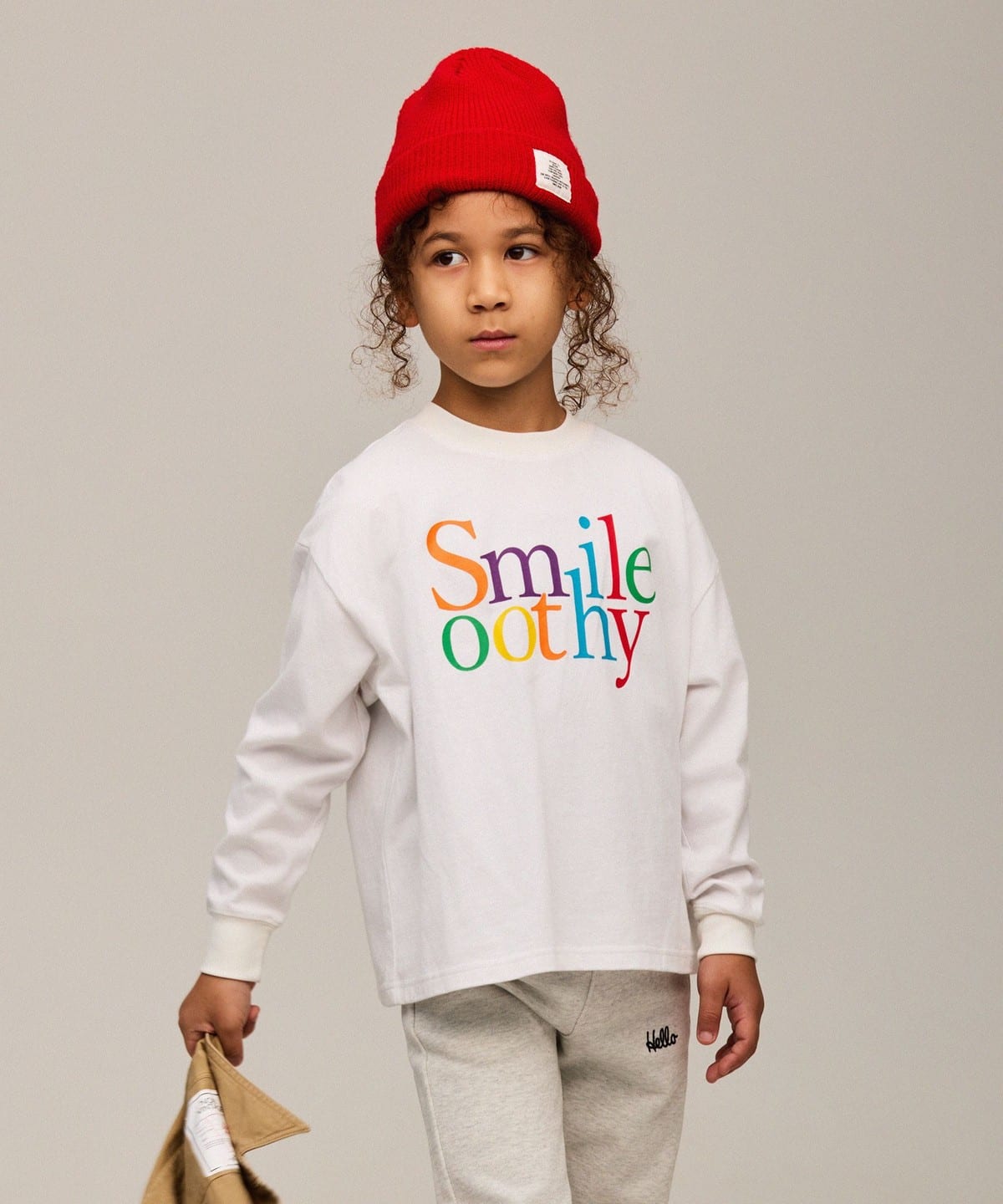 SMOOTHY スムージー / Smile ロングスリーブ Tシャツ 2025FW（110 160cm） Tシャツ・カットソー WHITE XL(150-160)