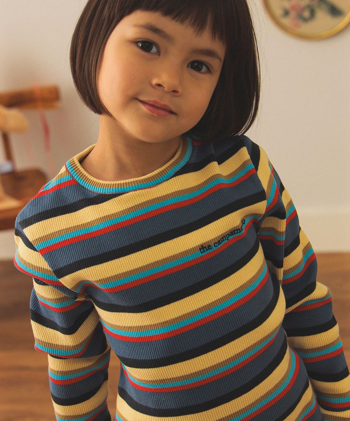 The Campamento / マルチボーダー トップス 2025FW(4 12才) Tシャツ・カットソー Blue 4y The Campamento / マルチボーダー トップス 2025FW(4 12才) Tシャツ・カットソー Blue 4y