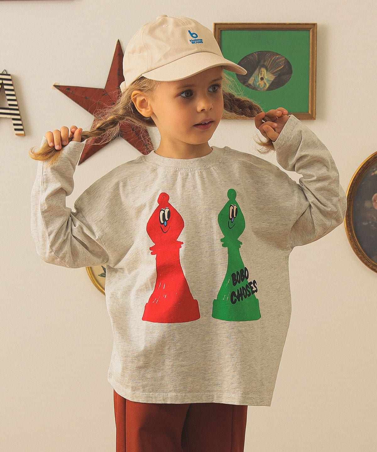BOBO CHOSES ボボショーズ / キッズ ロング スリーブ Tシャツ 2025FW(2 9才) Tシャツ・カットソー Checkmate 6-7y BOBO CHOSES ボボショーズ / キッズ ロング スリーブ Tシャツ 2025FW(2 9才) Tシャツ・カットソー Checkmate 6-7y