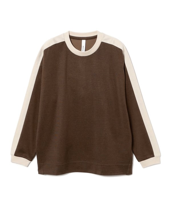 MOUN TEN. / バイカラー ショルダー ロングスリーブ Tシャツ 2026FW（110～140cm）