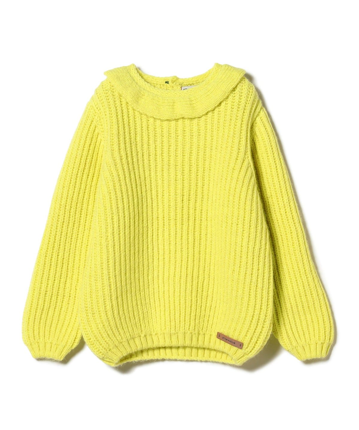 piupiuchick / ネック フリルニット(3 10才) トップス 130 lime 6y piupiuchick / ネック フリルニット(3 10才) トップス 130 lime 6y