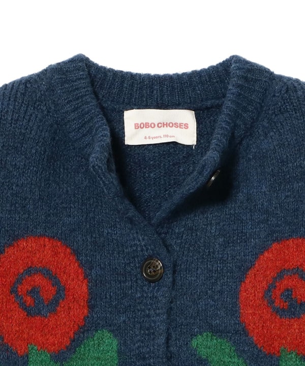BOBO CHOSES / キッズ Stamp Bloom カーディガン 2026FW（2～9才）
