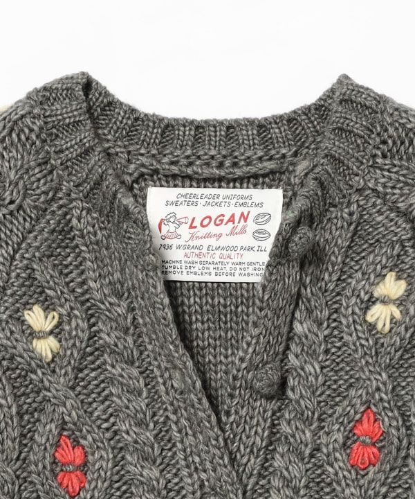 【別注】LOGAN Knitting Mills / 刺繍 ニット カーディガン 2026FW（100～150cm）