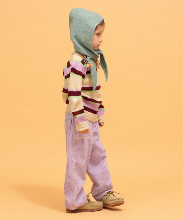 【+10%ポイントUP】【別注】LOGAN Knitting Mills / マルチカラー ニット 2026FW（100～150cm） Model：H104（cm）Size：S(100-110cm)