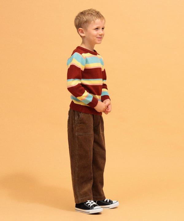 【+10%ポイントUP】【別注】LOGAN Knitting Mills / マルチカラー ニット 2026FW（100～150cm） Model：H118（cm）Size：S(100-110cm)