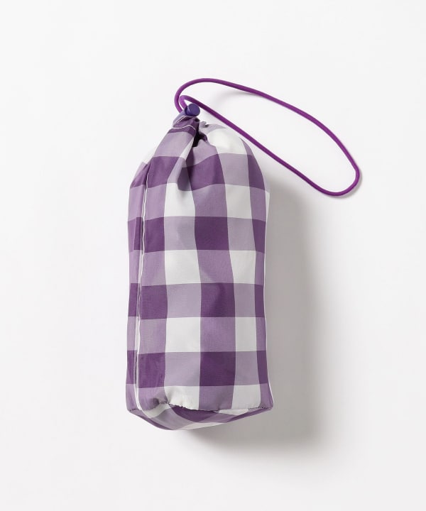 Gingham check rain poncho (70-90cm)