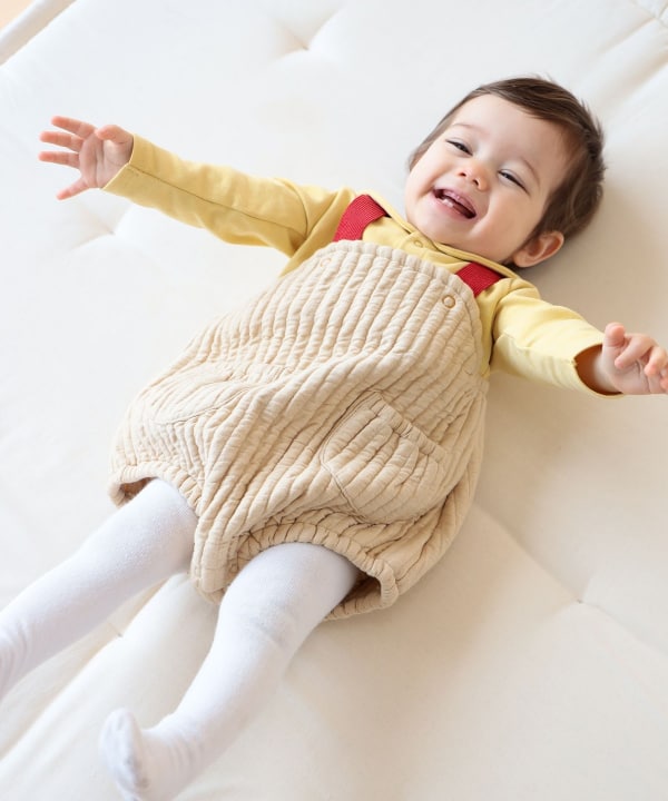 【あかちゃんフェア対象品】ベビー キルティング サロペット 2026FW（70～80cm）