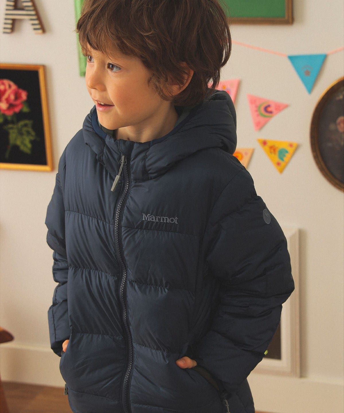 Marmot マーモット / キッズ Lance ダウン フーディ 2025FW(110 150cm) ブルゾン NAVY 110 Marmot マーモット / キッズ Lance ダウン フーディ 2025FW(110 150cm) ブルゾン NAVY 110