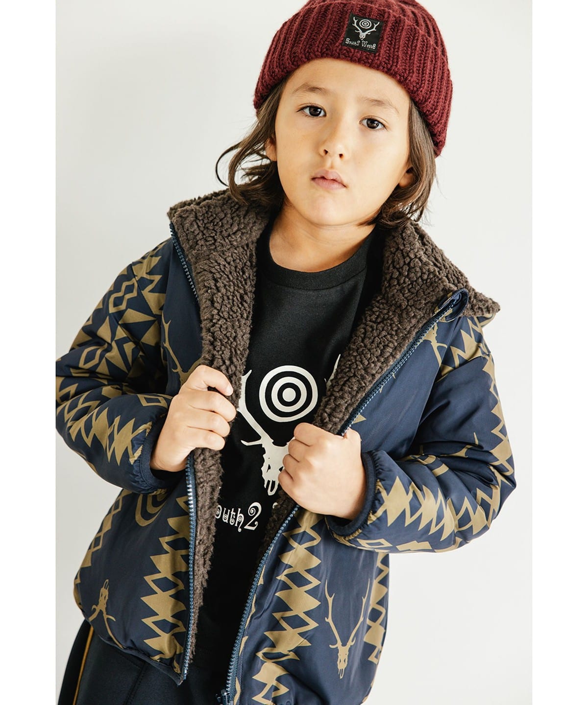 SOUTH2 WEST8 × こども ビームス / ボア リバーシブル ブルゾン 2025FW(110 160cm) ブルゾン NAVY M(130-140) SOUTH2 WEST8 × こども ビームス / ボア リバーシブル ブルゾン 2025FW(110 160cm) ブルゾン NAVY M(130-140)
