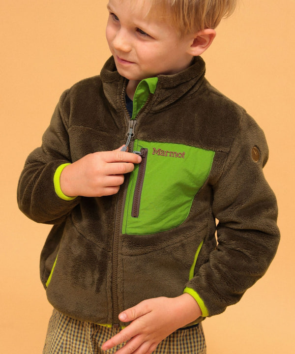 【+10%ポイントUP】【別注】Marmot / キッズ Balmy フリース ジャケット2026FW（110～150cm） Model：H118（cm）Size：110
