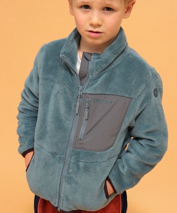 【+10%ポイントUP】【別注】Marmot / キッズ Balmy フリース ジャケット2026FW（110～150cm） Model：H118（cm）Size：110