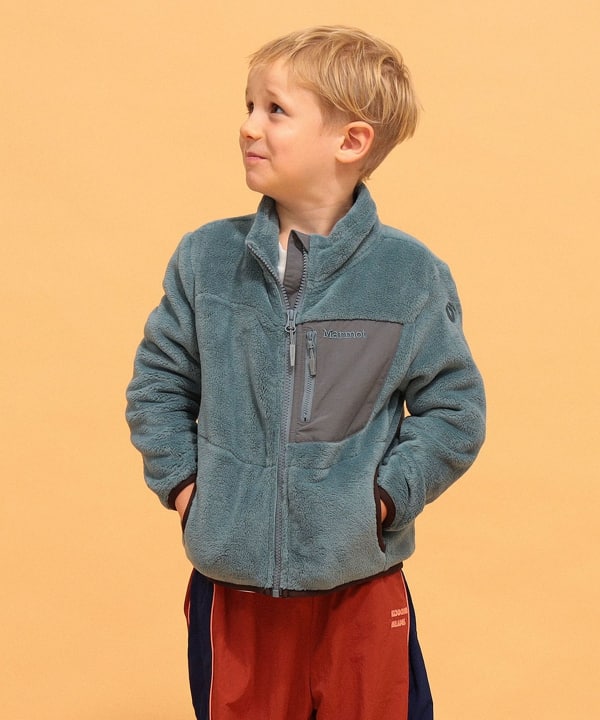 【+10%ポイントUP】【別注】Marmot / キッズ Balmy フリース ジャケット2026FW（110～150cm） Model：H118（cm）Size：110