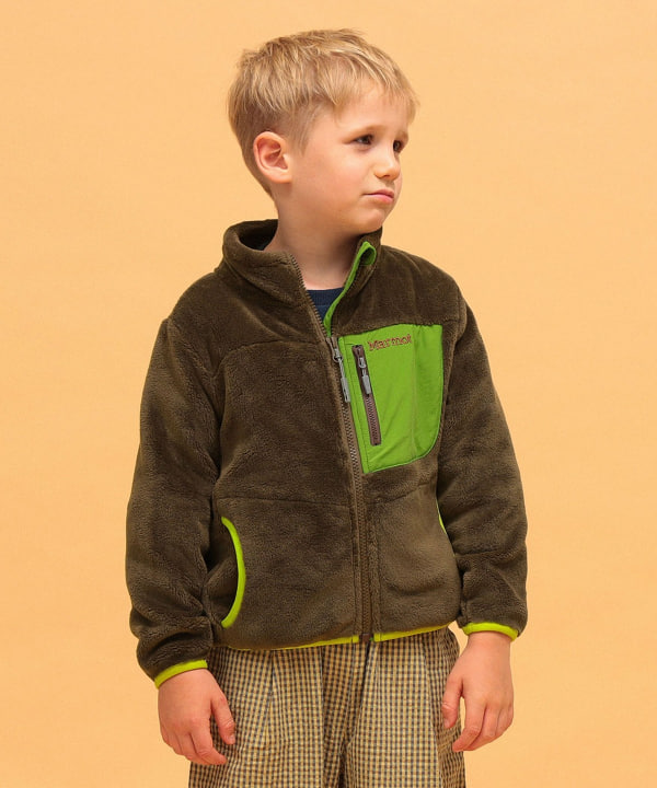 【+10%ポイントUP】【別注】Marmot / キッズ Balmy フリース ジャケット2026FW（110～150cm） Model：H118（cm）Size：110