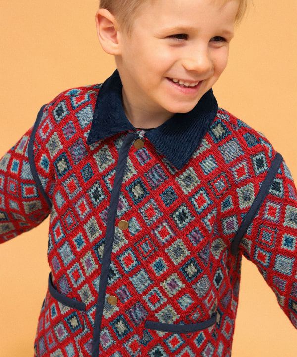 【+10%ポイントUP】ゴブラン ジャケット 2026FW（90～140cm） Model：H118（cm）Size：110