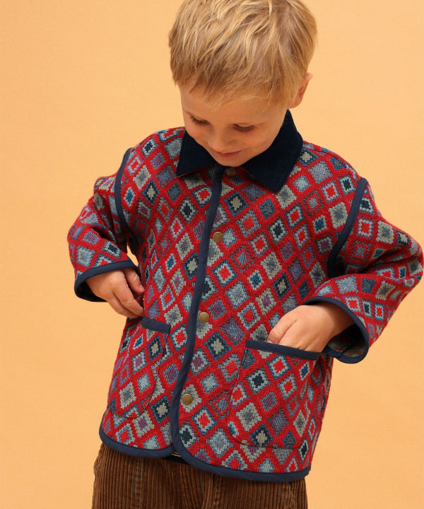 【+10%ポイントUP】ゴブラン ジャケット 2026FW（90～140cm） Model：H118（cm）Size：110