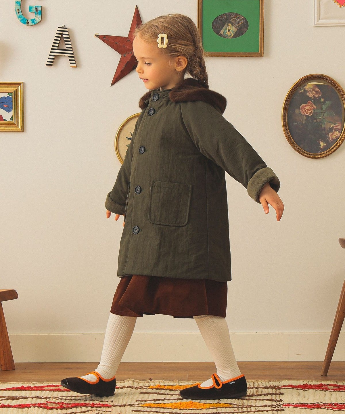 フード コート 2025FW(90 140cm) コート OLIVE 100 フード コート 2025FW(90 140cm) コート OLIVE 100