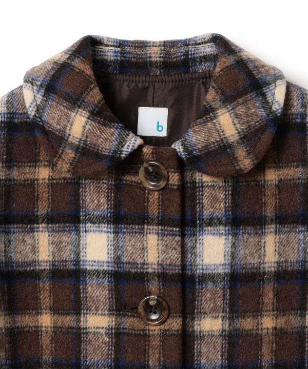 【+10%ポイントUP】チェック ステンカラー コート 2026FW（110～140cm）