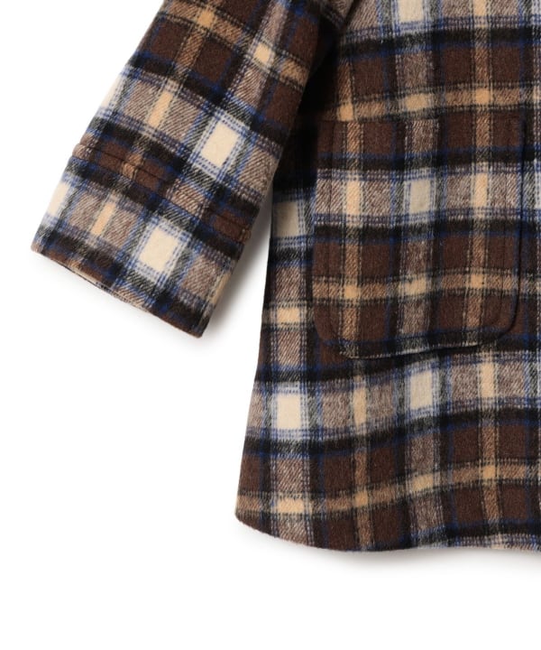 【+10%ポイントUP】チェック ステンカラー コート 2026FW（110～140cm）