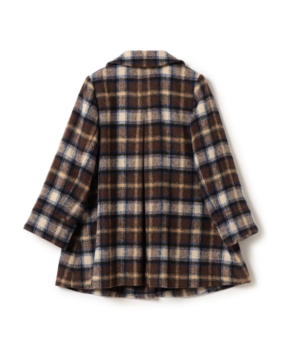 【+10%ポイントUP】チェック ステンカラー コート 2026FW（110～140cm）