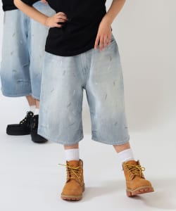 BEAMS × こども ビームス / クォーターレングス ペインター ワイド デニムパンツ 2026（110～160cm）