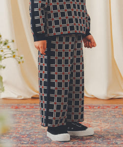 チェック ジャカード ニット パンツ（100～150cm）