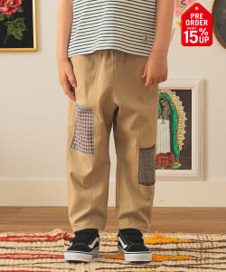 【+15%ポイントUP】パッチワーク ツイル パンツ 2025FW（90～140cm）