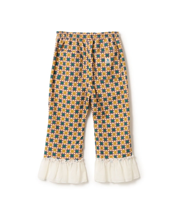 【+10%ポイントUP】タイル柄 裾 フリル パンツ 2026FW（90～140cm）