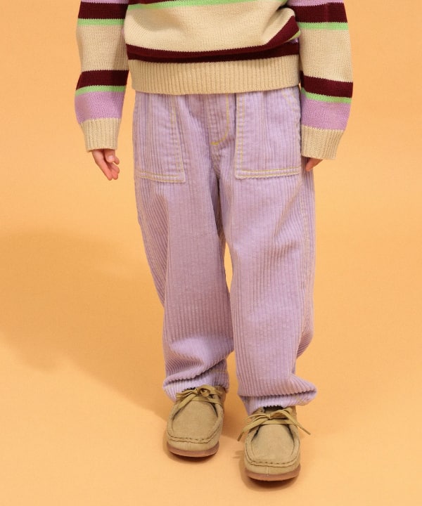 【+10%ポイントUP】【別注】LOGAN Knitting Mills / コーデュロイ パンツ 2026FW（100～150cm） Model：H104（cm）Size：S(100-110cm)