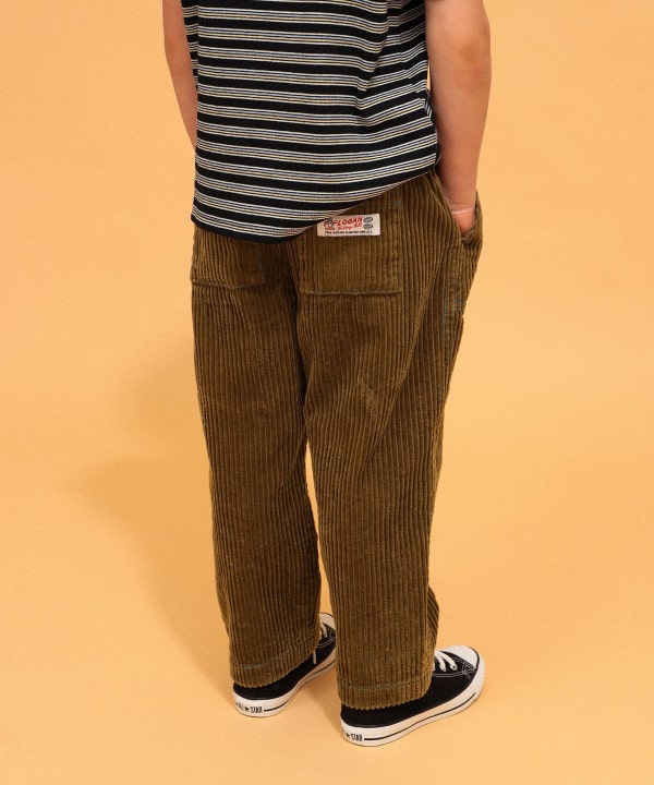【+10%ポイントUP】【別注】LOGAN Knitting Mills / コーデュロイ パンツ 2026FW（100～150cm） Model：H118（cm）Size：S(100-110cm)
