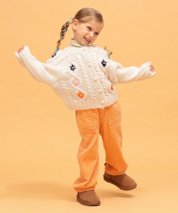 【+10%ポイントUP】【別注】LOGAN Knitting Mills / コーデュロイ パンツ 2026FW（100～150cm） Model：H104（cm）Size：S(100-110cm)