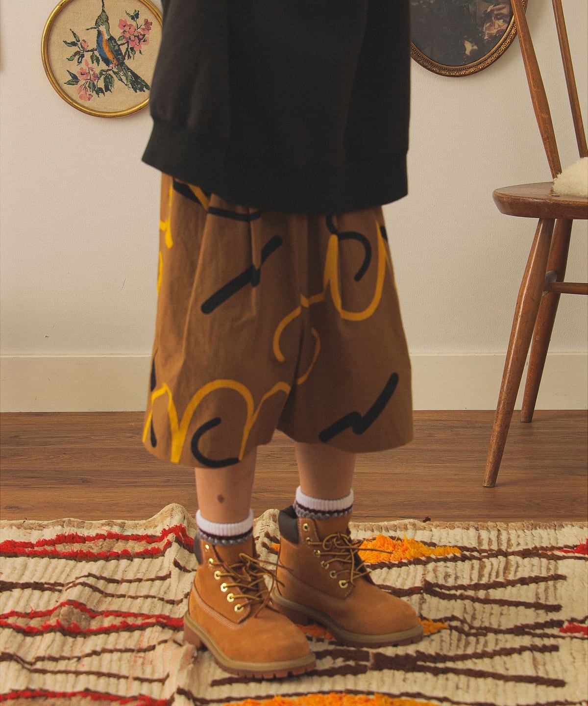 minnano × frankygrow / ショート パンツ 2025FW（130cm） パンツ BROWN 1(130)