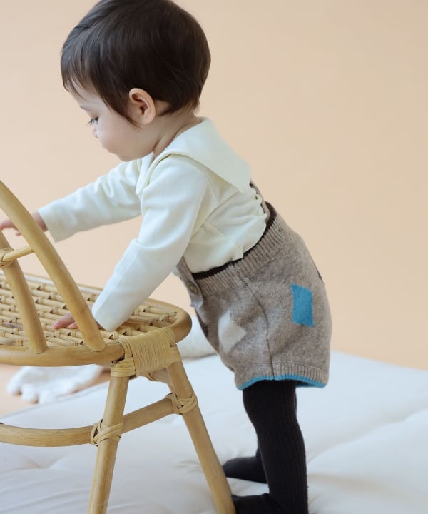 ベビー ダイヤ柄 サス付 ブルマ 2026FW（70～80cm）