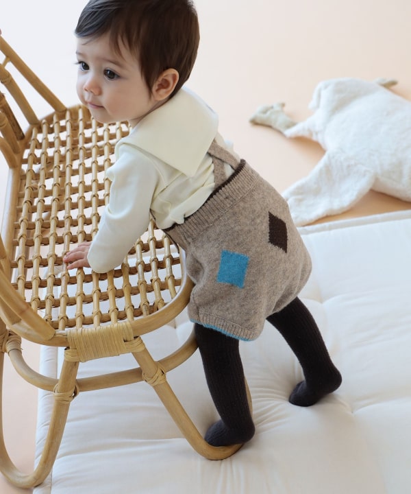 ベビー ダイヤ柄 サス付 ブルマ 2026FW（70～80cm）