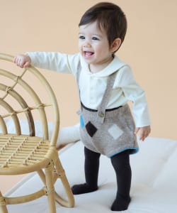 ベビー ダイヤ柄 サス付 ブルマ 2026FW（70～80cm）
