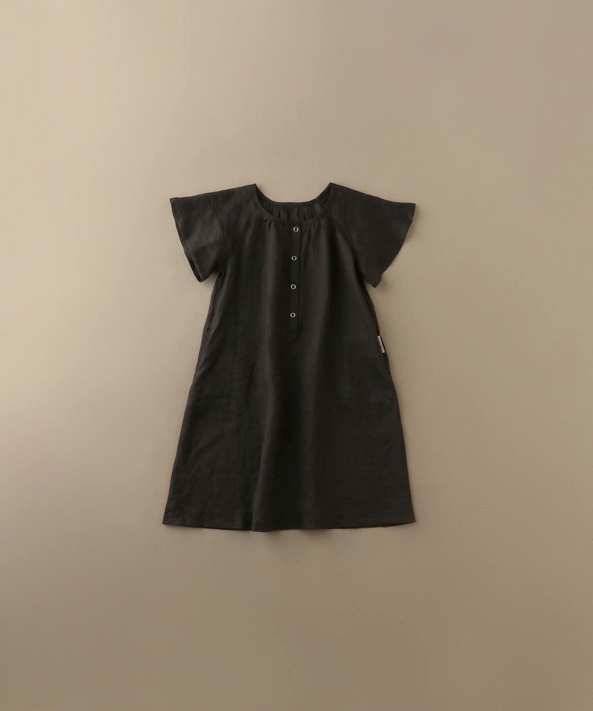 布帛 ギャザーワンピース (90 130cm) ワンピース BLACK 100 布帛 ギャザーワンピース (90 130cm) ワンピース BLACK 100