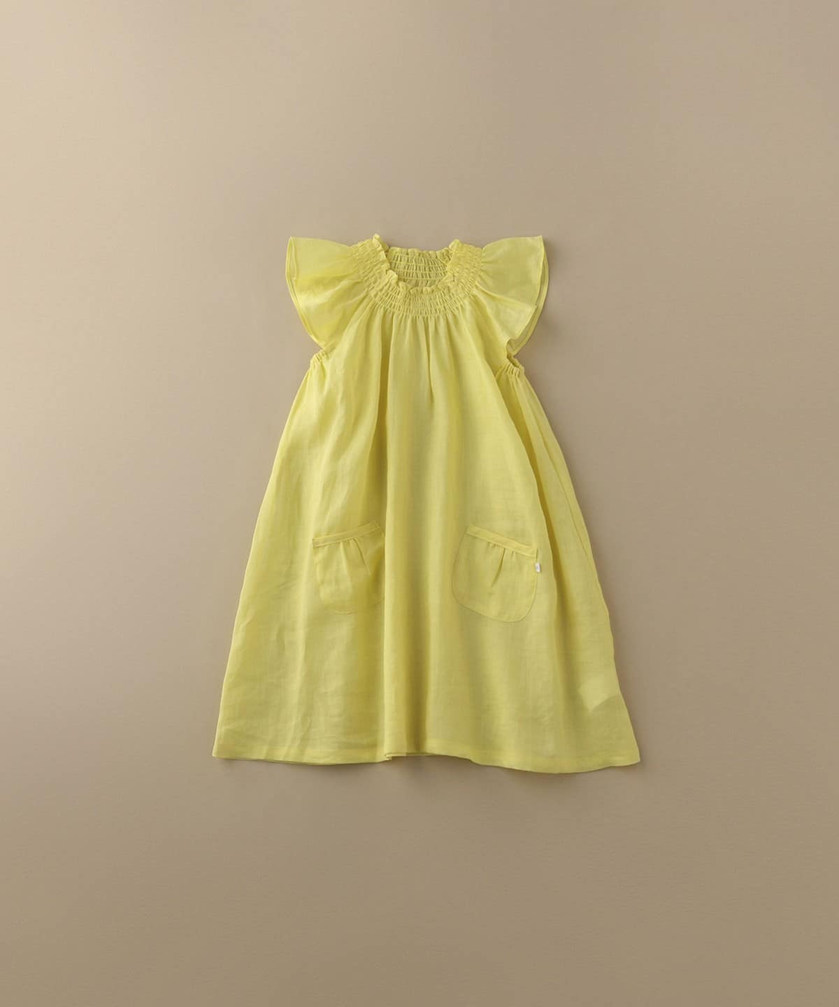 ネック シャーリング ワンピース (90 130cm) ワンピース YELLOW 120 ネック シャーリング ワンピース (90 130cm) ワンピース YELLOW 120