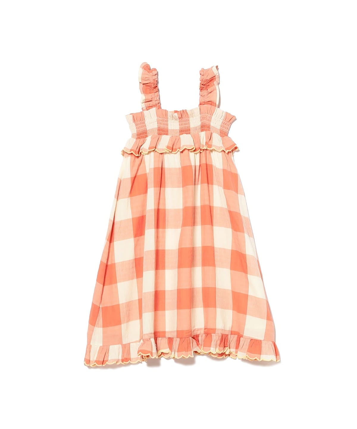 hello Simone / LISBETH ドレス 2025SS(4 12才) ワンピース Check Coral 10-12Y hello Simone / LISBETH ドレス 2025SS(4 12才) ワンピース Check Coral 10-12Y