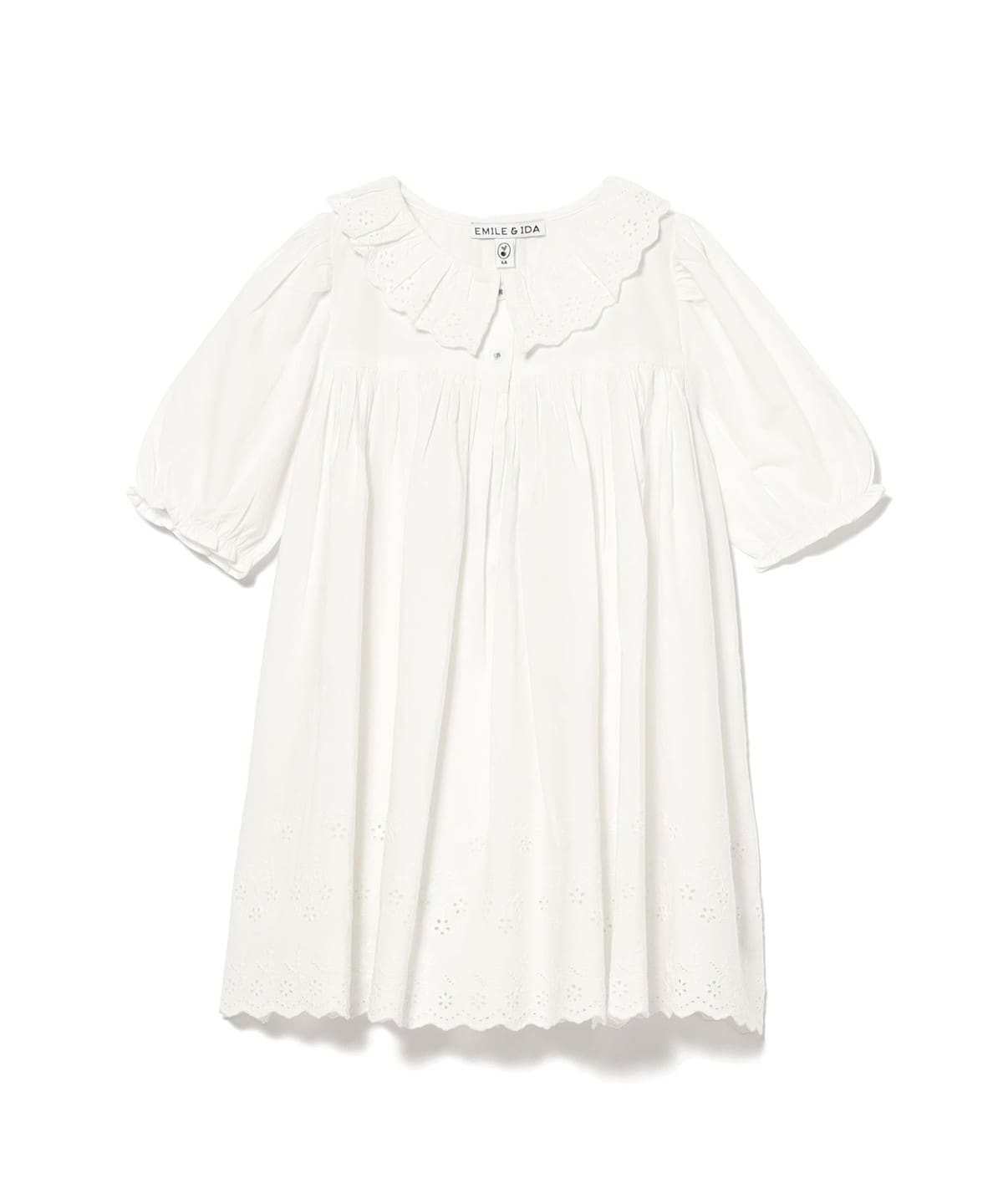 EMILE & IDA / エンブロイダリー ワンピース 2025SS(4 6才) ワンピース BLANC 4y EMILE & IDA / エンブロイダリー ワンピース 2025SS(4 6才) ワンピース BLANC 4y