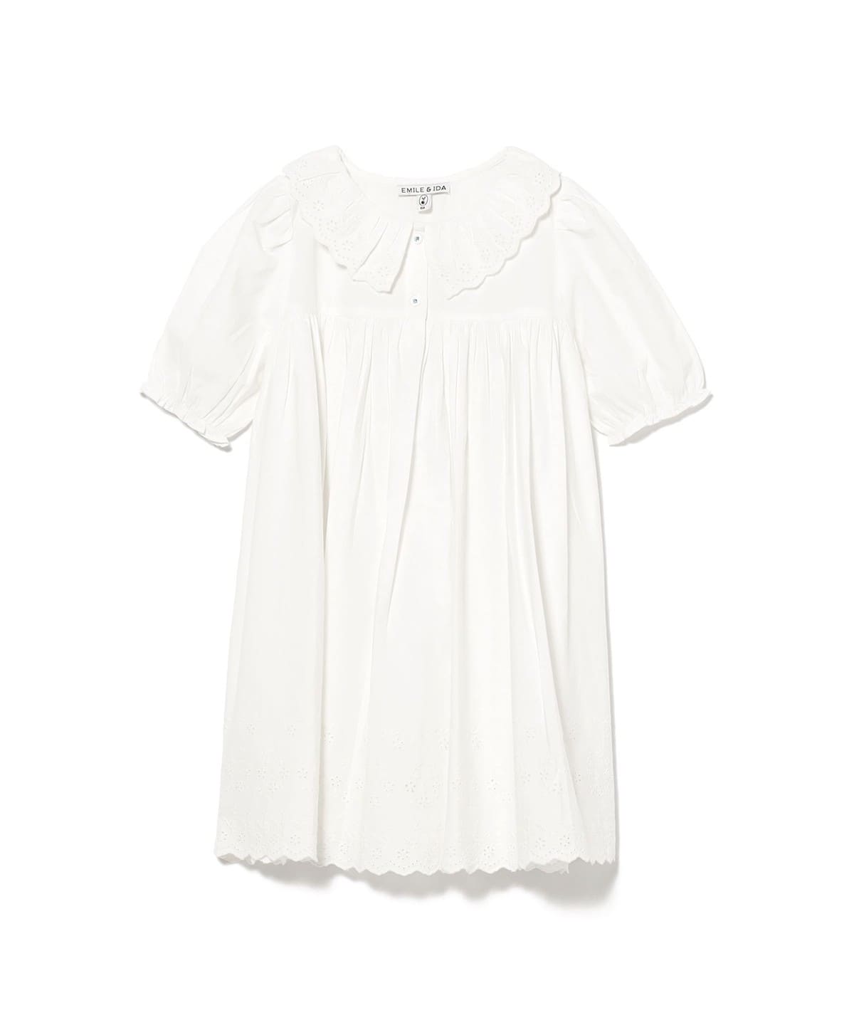 EMILE & IDA / エンブロイダリー ワンピース 2025SS(8 10才) ワンピース BLANC 10y EMILE & IDA / エンブロイダリー ワンピース 2025SS(8 10才) ワンピース BLANC 10y