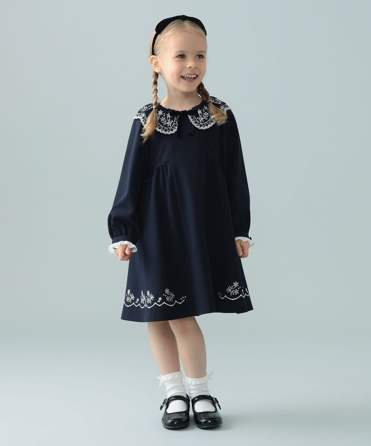 こどもビームス フォーマル ジャケット ワンピース 総刺繍 花柄 リボン