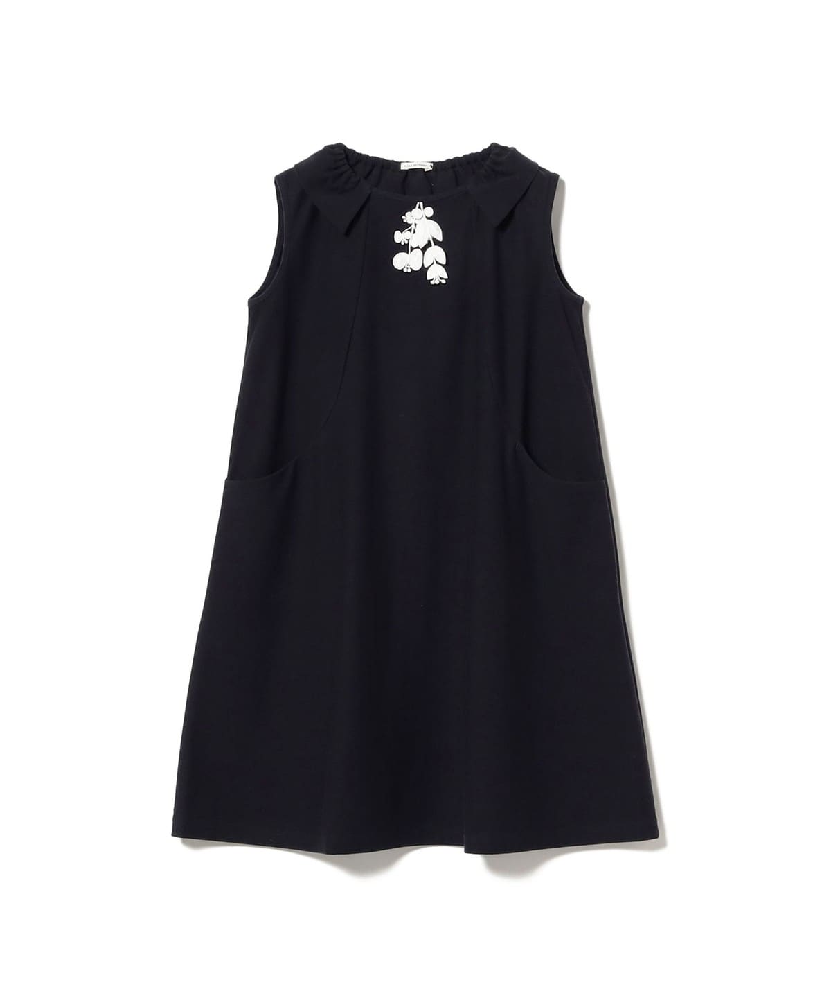 美品♡ミナペルホネン フレアスリーブ ワンピース hanayuki ネイビー mina perhonen(ワンピース)