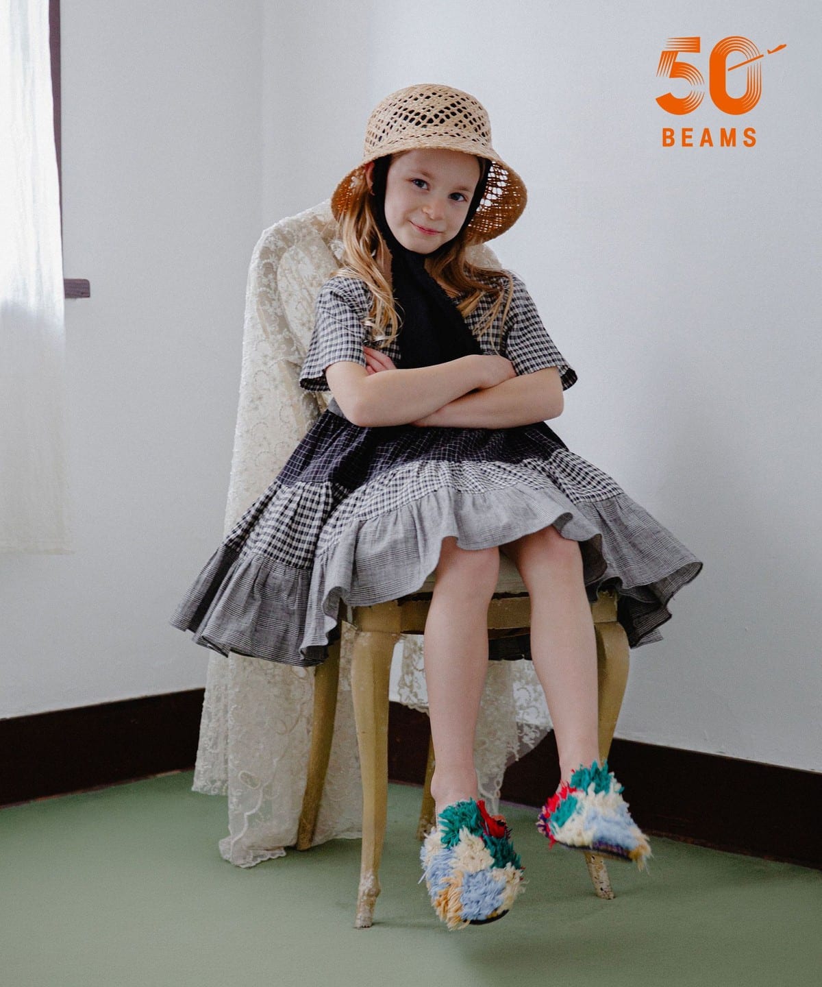 �y�ʒ��zUhr �E�[�A / �L�b�Y �e�B�A�[�h �p�b�`���[�N �����s�[�X 2026SS�i3 6�ˁj �����s�[�X Black 3-4Y