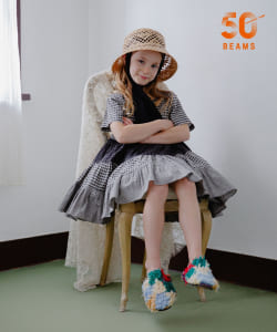 【別注】Uhr / キッズ ティアード パッチワーク ワンピース 2026SS（3～6才）