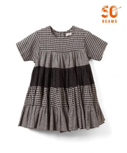 【別注】Uhr / キッズ キッズ ティアード パッチワーク ワンピース 2026SS（7～8才）