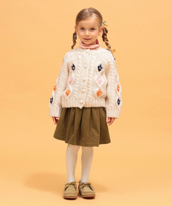 Corduroy In-Shorts Skirt 2026FW (90-140cm) Model: H104 (cm) Size: 110