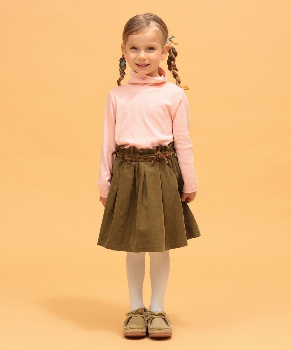 Corduroy In-Shorts Skirt 2026FW (90-140cm) Pairs well with simple tops.